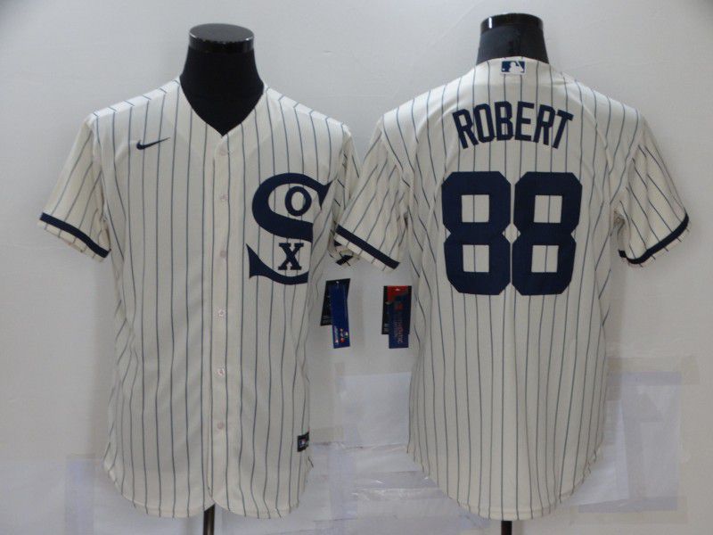 Men Chicago White Sox #88 Robert Cream stripe Dream version Elite Nike 2021 MLB Jersey